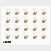 Farm Three I-E-I-O 3rd Birthday Ronde Sticker (Vel)