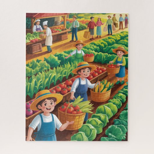 Farm-to-table harvest Puzzle Legpuzzel (Verticaal)