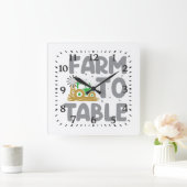 Farm to Table Tractor Windmill  Vierkante Klok (Huis)