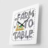 Farm to Table Tractor Windmill Vierkante Klok (Hoek)