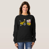 Farm Tractor Cow Sheep Chick Christmas Xmas Family Trui (Voorkant volledig)