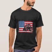 Farm Tractors Usa Flag Patriotic Farming T-shirt (Voorkant)