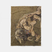 "Farm Troll" door Zweedse kunstenaar John Bauer Fleece Deken (Voorkant)