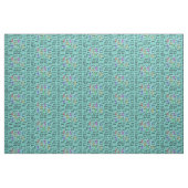 Farmaceut Fabric Afkortingen Blauwgroen Stof (Fat Quarter)