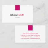 Farmaceuticum - Eenvoudig Roos roze Visitekaartje (Voorkant / Achterkant)