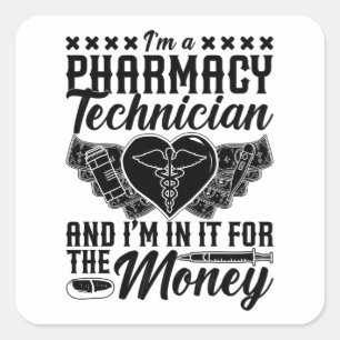 Farmaceutisch Geneesmiddelenbureau Ik ben apotheke Vierkante Sticker