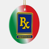 Farmaceutisch RX Bescherm Aangepast Keramisch Ornament (Rechts)