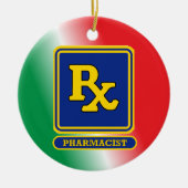 Farmaceutisch RX Bescherm Aangepast Keramisch Ornament (Voorkant)