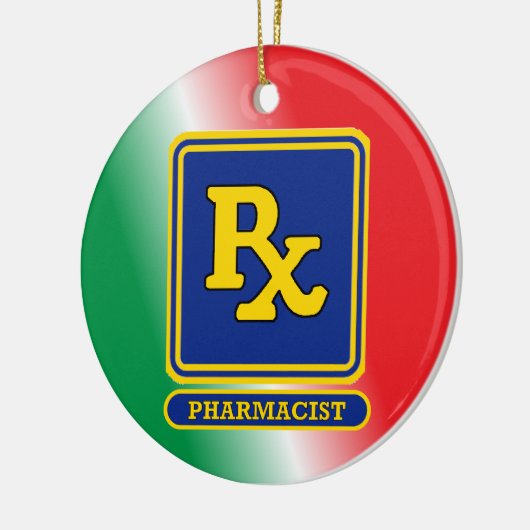 Farmaceutisch RX Bescherm Aangepast Keramisch Ornament (Links)