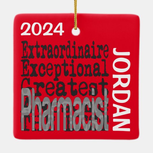 Farmaceutisch specialist CUSTOM Keramisch Ornament (Achterkant)