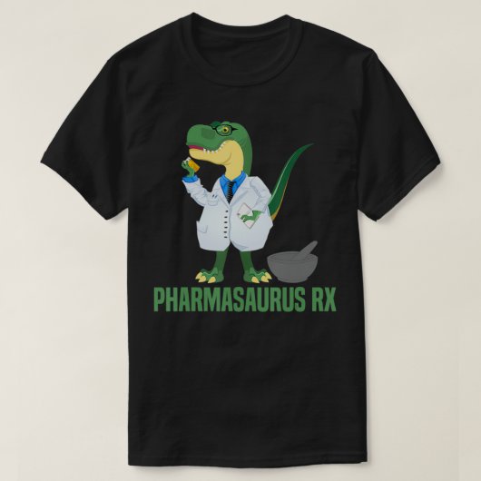 Farmaceutisch specialist Pharmasaurus RX Di T-shirt (Design voorkant)