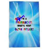 Farmaceutisch superheld aangepast ontwerp medium cadeauzakje (Voorkant)