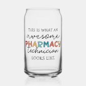 Farmaceutisch technicus Geweldige farmacie Tech Fu Blikvorm Glas (Voorkant)
