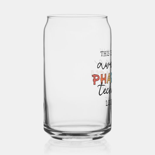 Farmaceutisch technicus Geweldige farmacie Tech Fu Blikvorm Glas (Rechts)