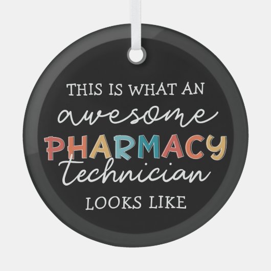 Farmaceutisch technicus Geweldige farmacie Tech Fu Glas Ornament (Voorkant)