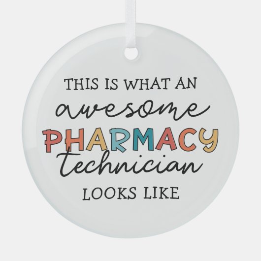 Farmaceutisch technicus Geweldige farmacie Tech Fu Glas Ornament (Voorkant)
