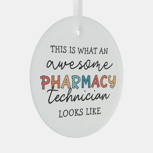 Farmaceutisch technicus Geweldige farmacie Tech Fu Glas Ornament (Voorkant Rechts)