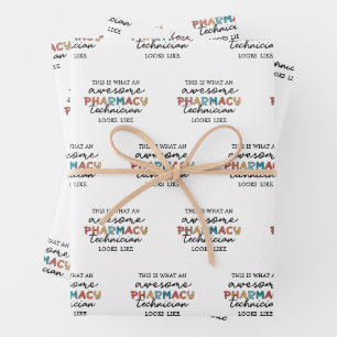 Farmaceutisch technicus Geweldige farmacie Tech Fu Inpakpapier Vel