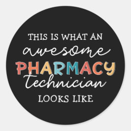 Farmaceutisch technicus Geweldige farmacie Tech Fu Ronde Sticker