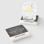 Farmaceutisch technicus Geweldige farmacie Tech Fu Stenen Onderzetter (Zijkant)