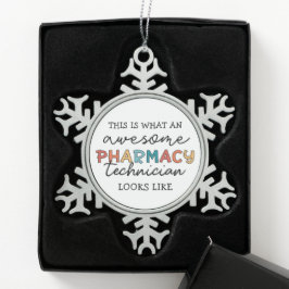 Farmaceutisch technicus Geweldige farmacie Tech Fu Tin Sneeuwvlok Ornament