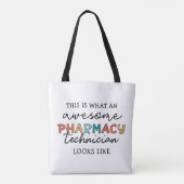 Farmaceutisch technicus Geweldige farmacie Tech Fu Tote Bag (Achterkant)