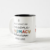 Farmaceutisch technicus Geweldige farmacie Tech Fu Tweekleurige Koffiemok (Voorkant links)