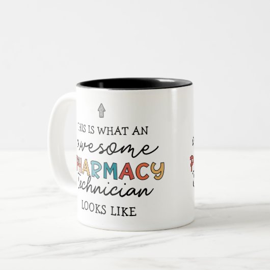 Farmaceutisch technicus Geweldige farmacie Tech Fu Tweekleurige Koffiemok (Voorkant links)