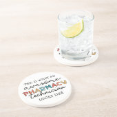 Farmaceutisch technicus Geweldige farmacie Tech Fu Zandsteen Onderzetter (Zijkant)