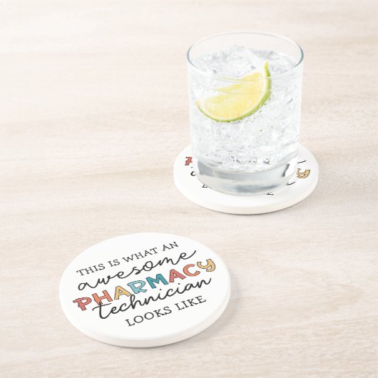 Farmaceutisch technicus Geweldige farmacie Tech Fu Zandsteen Onderzetter (Zijkant)