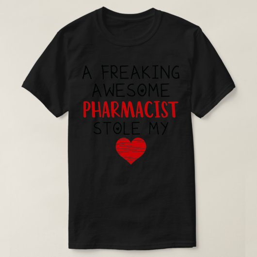 Farmaceutisch Valentijns Funny Red Heart 1 T-shirt (Design voorkant)