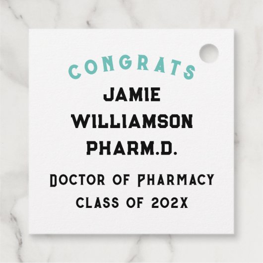 Farmaceutische Afstuderen Bedankjes Labels (Achterkant)