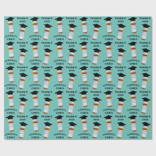 Farmaceutische Afstuderen Cadeaupapier (Vlak)