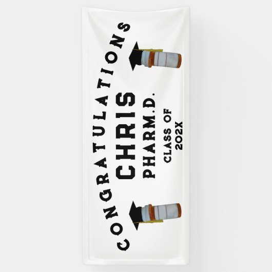 Farmaceutische Afstuderen Spandoek (Verticaal)