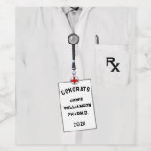 Farmaceutische Afstuderen Wijn Etiket (Enkel label)