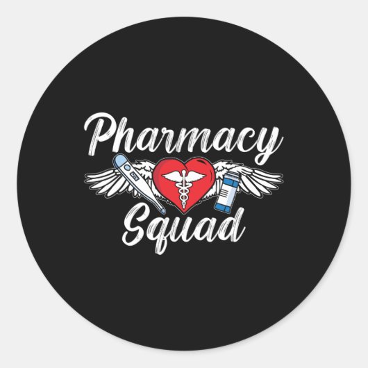 Farmaceutische apotheker ronde sticker (Voorkant)