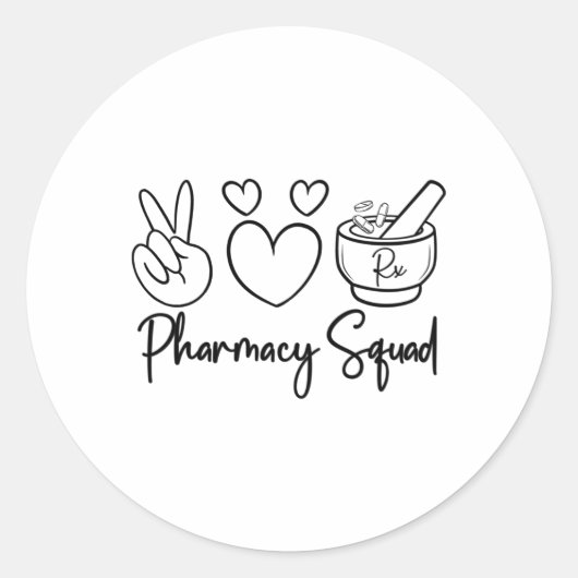 Farmaceutische apotheker ronde sticker (Voorkant)