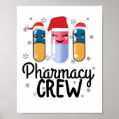 Farmaceutische bemanning. Kerst-T-Shirt apotheker Poster (Voorkant)