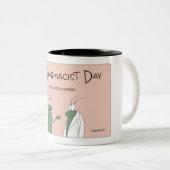 Farmaceutische dag tweekleurige koffiemok (Voorkant rechts)