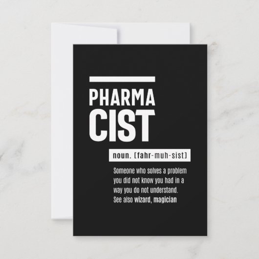 Farmaceutische definitie Funny Gift Classic RSVP Kaartje (Voorkant)