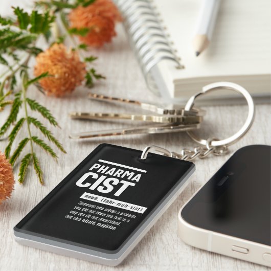 Farmaceutische definitie Funny Gift Classic Sleutelhanger (Voorkant Rechts)