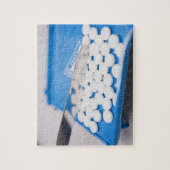 Farmaceutische gereedschappen, pillen, medicatie legpuzzel (Verticaal)