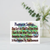 Farmaceutische gezegden: "Je weet dat je apotheker Briefkaart (Staand voorkant)