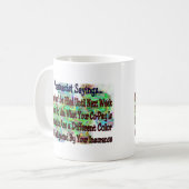 Farmaceutische gezegden: "Je weet dat je apotheker Koffiemok (Voorkant links)