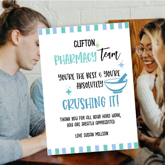 Farmaceutische groep bedankt kaart