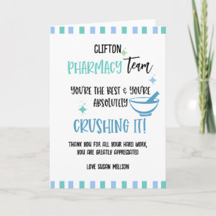 Farmaceutische groep bedankt kaart