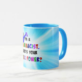 Farmaceutische humor, kleurrijk ontwerp mok (Voorkant rechts)