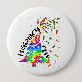 Farmaceutische kerstman Funny Xmas apotheker Gift Ronde Button 4,0 Cm (Voorkant)