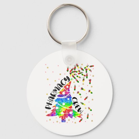 Farmaceutische kerstman Funny Xmas apotheker Gift Sleutelhanger (Voorkant)