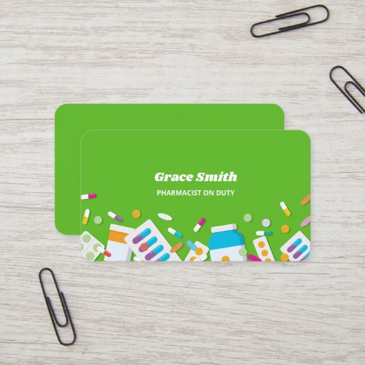 Farmaceutische Medicatie Visitekaartje (Voorkant / Achterkant in situ)